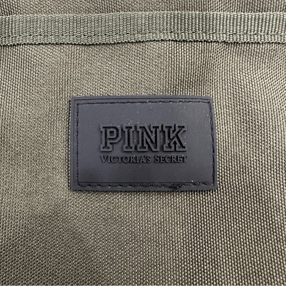 Victoria’s Secret PINK Olive Green Crossbody Bag Leopard Strap - Picture 3 of 9